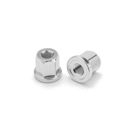 Mission axle nuts / silver / 3/8"