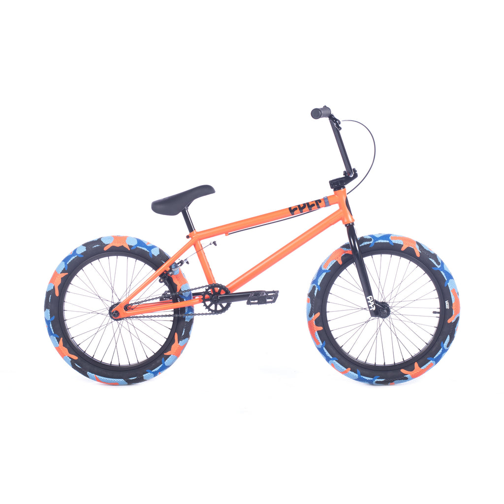 Orange and best sale blue bike